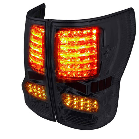 Spec-D 07-12 Toyota Tundra Led Tail Light Smoked Lens