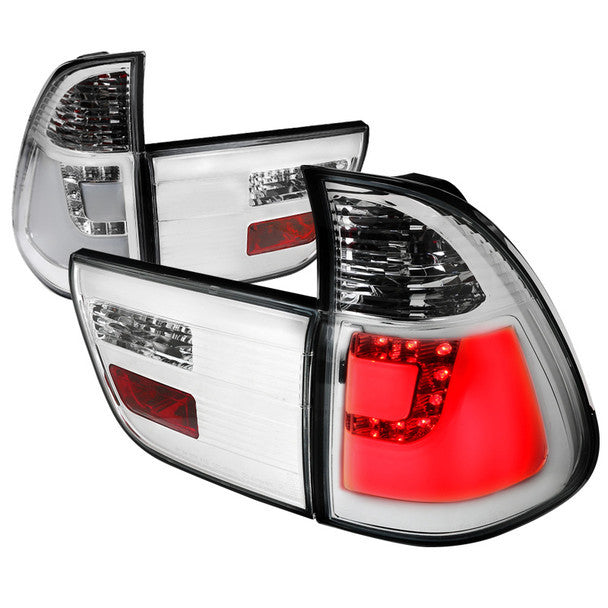 Spec-D 00-06 Bmw X5 Chrome Led Tail Lights (LT-X500CLED-TM)