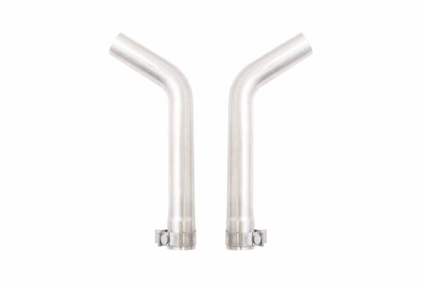 Two metallic pipes on a white background LW-CBS-IG124D