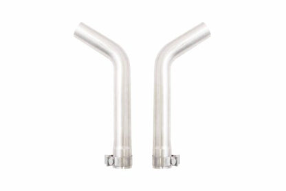 Two metallic pipes on a white background LW-CBS-IG124D