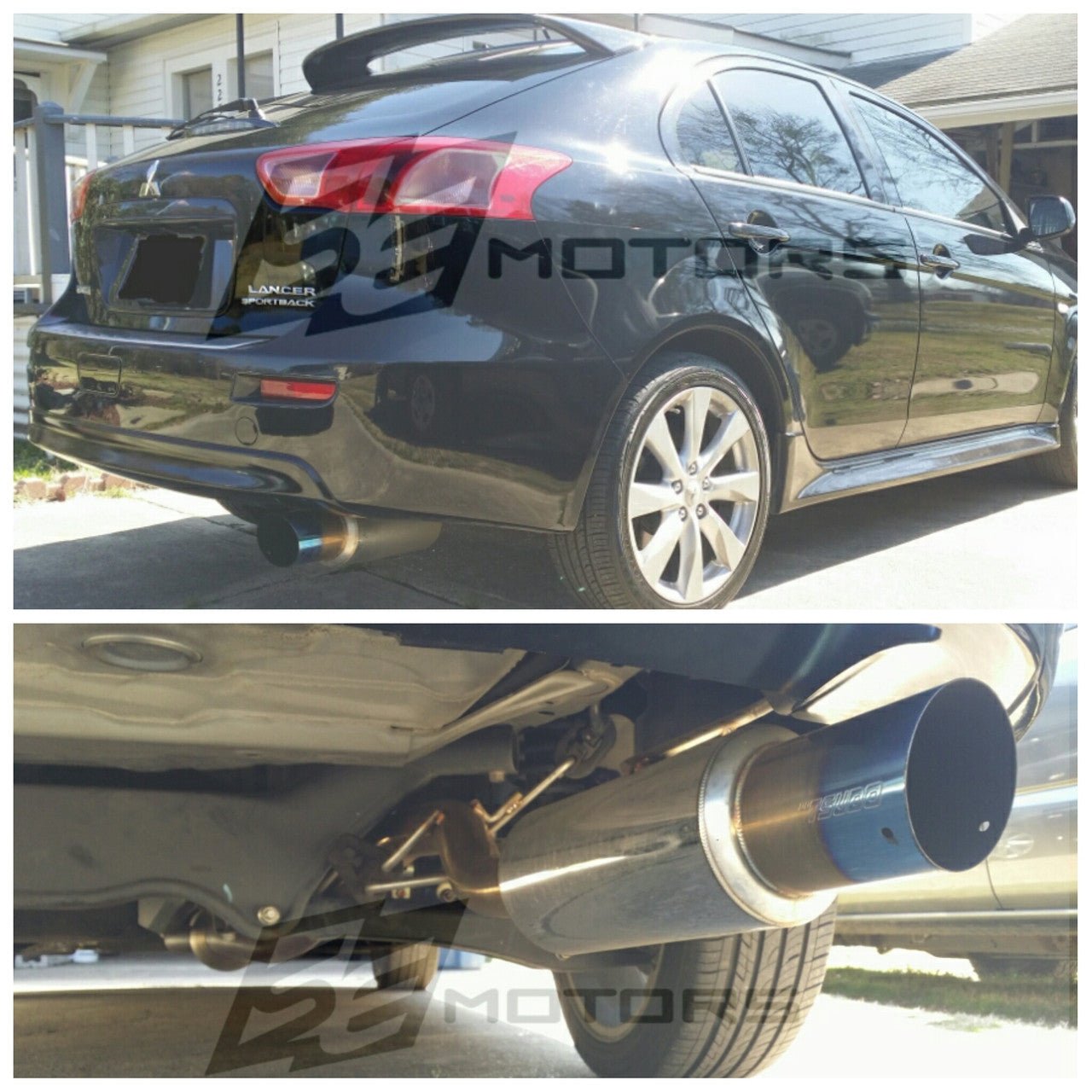 Tsudo 12-15 Mitsubishi Lancer SportsBack DE ES GT S2 Burnt Tip Axleback Exhaust 