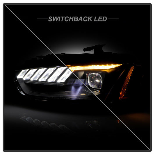 Light bar sequential projector headlights for Audi A4 2004