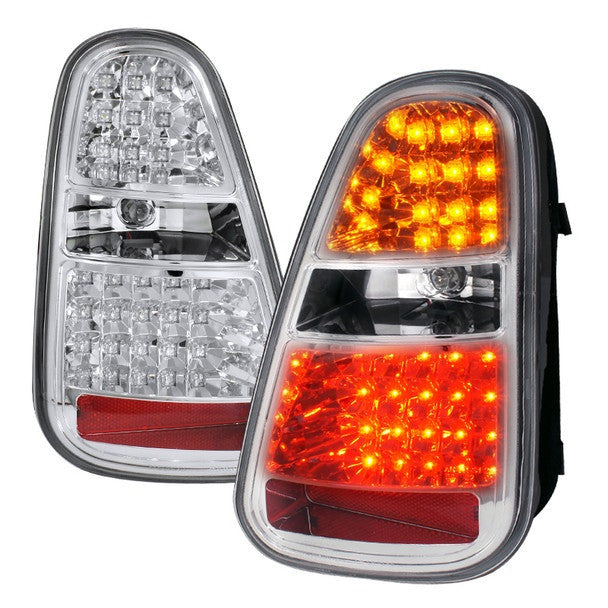 Spec-D 05-06 Mini Cooper Led Tail Lights Chrome Housing (LT-MINI06CLED-TM)