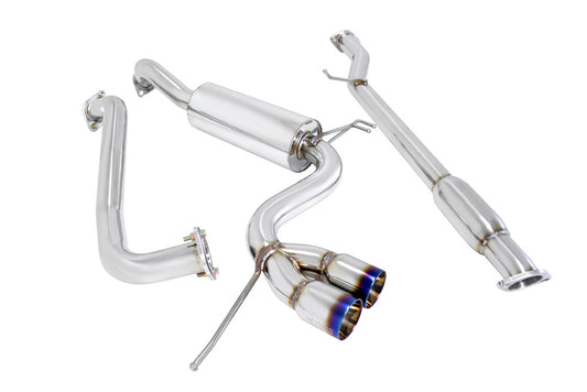 Megan Racing 11+ Hyundai Veloster Blue Burnt Roll Tip CatBack Exhaust