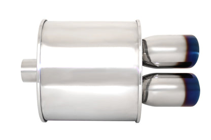 Megan Racing M-VO Universal Dual Burnt Tips Muffler