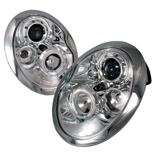 Spec-D 02-06 Mini Cooper Halo Projector HeadLights -Chrome (2LHP-MINI01-TM)