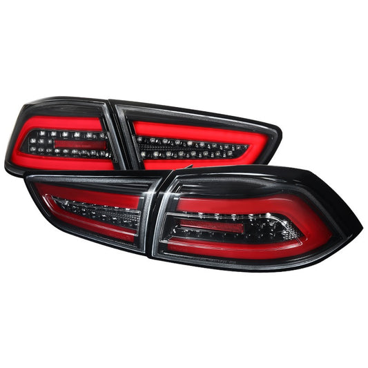 Spec-D 08-17 Mitsubishi Lancer Evo X Led Tail Lights Black (LT-EVO08BKLED-TM)