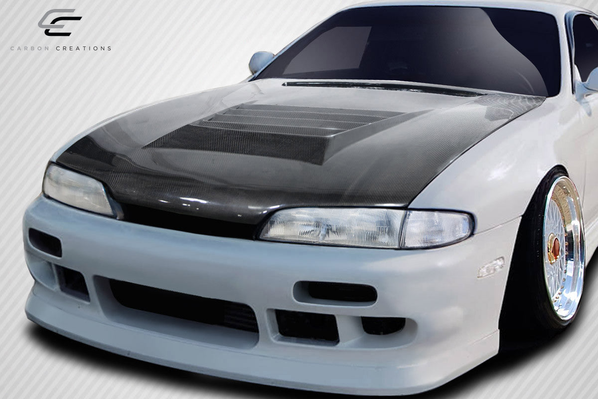 1995-1996 Nissan 240SX S14 Carbon Creations D-Spec Hood - 1 Piece