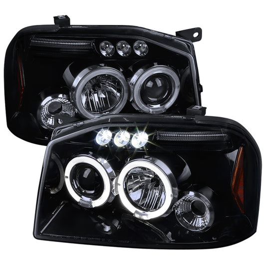 Spec-D 01-04 Nissan Frontier Projector Headlights Black Smoked