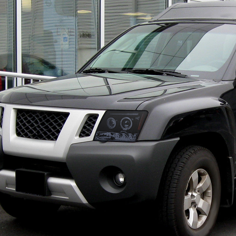 Dual Halo Projector Headlights W/ Led Installed Nissan Xterra