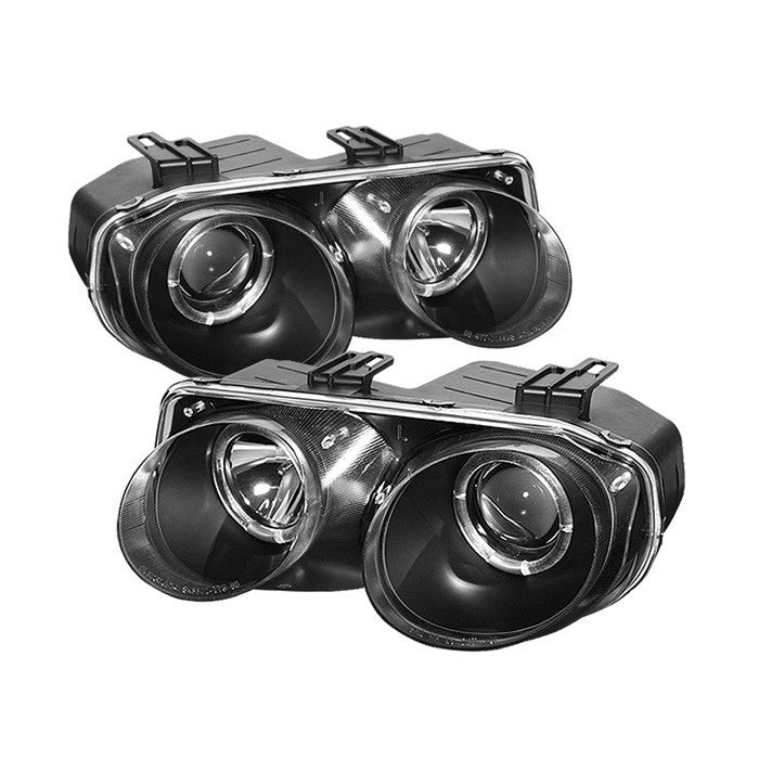 Spyder Acura Integra 98-01 Halo Projector Headlights Black display showing show PRO-YD-AI98-HL-BK