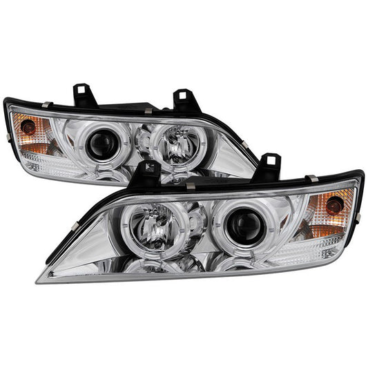 Spyder BMW Z3 96-02 Halo Projector Headlights Chrome display showing show PRO-YD-BMWZ396-HL-C