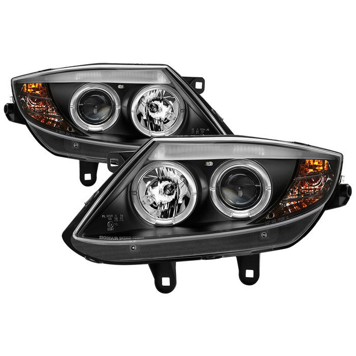 Spyder BMW Z4 03-08 Halo Projector Headlights Black display showing show PRO-YD-BMWZ403-HL-BK