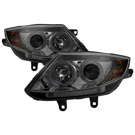 Spyder BMW Z4 03-08 Halo Projector Headlights Smoke display showing show PRO-YD-BMWZ403-HL-SM