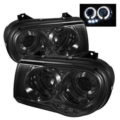 Spyder Chrysler 300C 05-10 Halo Projector Headlights Smoke