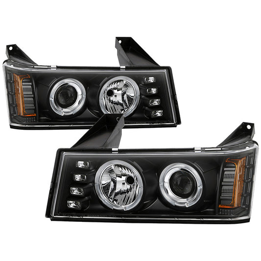 Spyder GMC Canyon 04-12 Halo Projector Headlights Black PRO-YD-CCO04-HL-BK