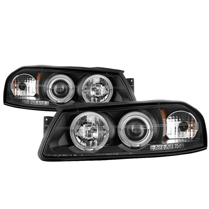 Spyder Chevy Impala 00-05 Halo Projector Headlights Black display showing show PRO-YD-CHIP00-HL-BK