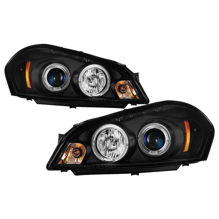 Spyder Chevy Impala 06-13 Halo Projector Headlights Black display showing show PRO-YD-CHIP06-HL-BK