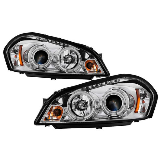 Spyder Chevy Impala 06-13 Halo Projector Headlights Chrome display showing show PRO-YD-CHIP06-HL-C