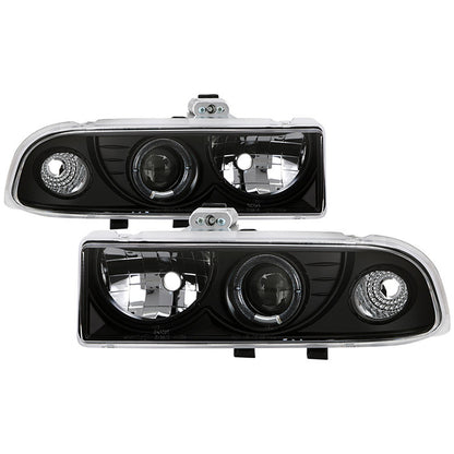 Spyder Chevy S10/ Blazer 98-04 Halo Pro Headlights Black display showing show PRO-YD-CS1098-BK