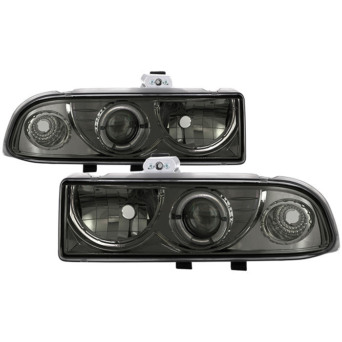 Spyder Chevy S10/ Blazer 98-04 Halo Pro Headlights chrome Smoke display showing show PRO-YD-CS1098-SMC