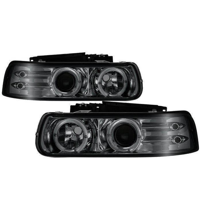 Spyder Silverado 1500 2500 99-02/ 3500 01-02 Halo Pro Headlight Chrome SM (PRO-YD-CS99-HL-SMC)