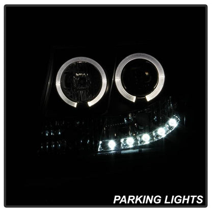 Spyder Suburban 1500/2500 Tahoe 07-14 Pro Headlights Black (PRO-YD-CSUB07-HL-BK) running lights on