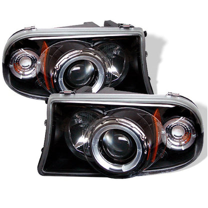 Spyder Dodge Dakota 97-04 / Durango 98-03 1PC Halo Projector Headlights Black