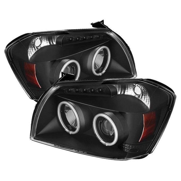 Spyder Dodge Magnum 05-07 CCFL halo Headlights Black display showing show PRO-YD-DMAG05-CCFL-BK