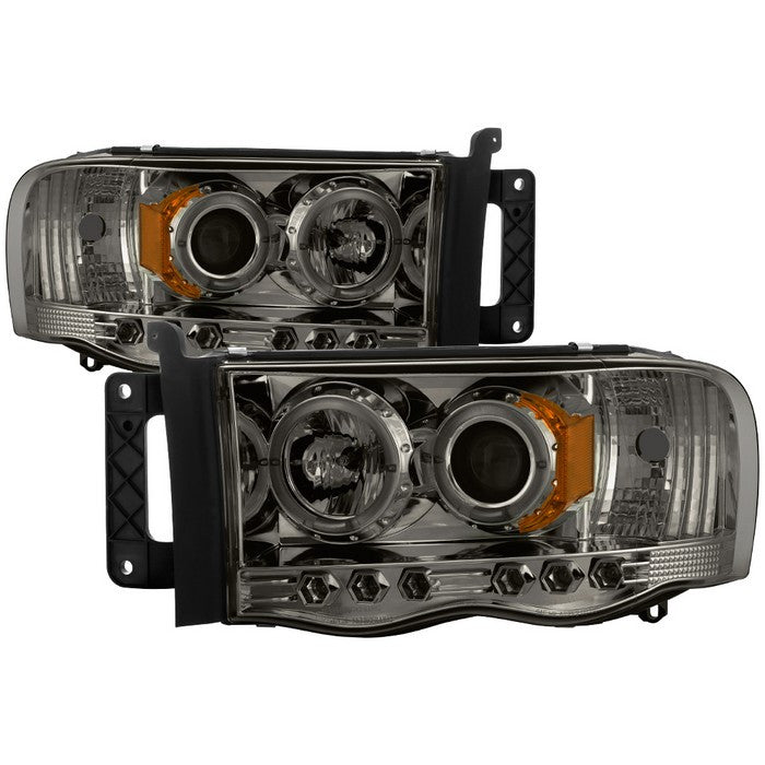 Spyder Dodge Ram 1500 2500 3500 03-05 Pro Headlights Chrome SM display showing show PRO-YD-DR02-HL-SMC