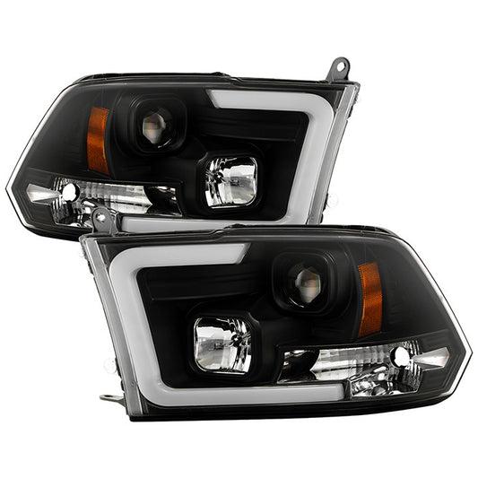 Spyder Platinum Dodge Ram 1500 2500 3500 10-18 Headlights Black display showing show PRO-YD-DR09PL-SB-BK