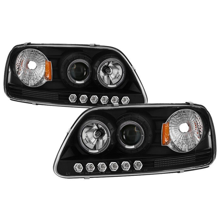 Spyder Ford F150/ Expedition 97-03 1PC halo Projector LED Headlights Black