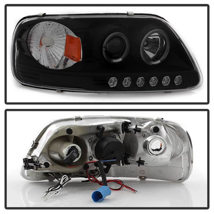 Spyder Ford F150/ Expedition 97-02 1PC Pro Headlights Black SM (PRO-YD-FF15097-1P-AM-BSM) backside of the back rear panel
