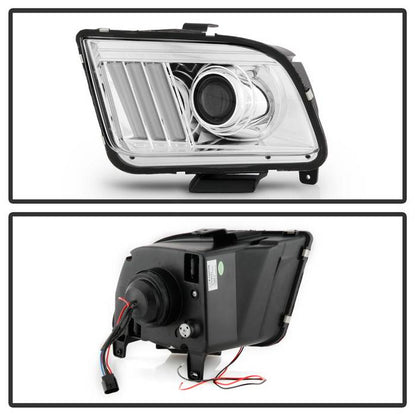 Spyder Ford Mustang 05-08 V2 DRL Projector Headlights chrome (PRO-YD-FM05V2-DRL-C) backside of the back rear panel