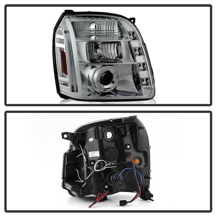 Spyder GMC Yukon/ Denali 07-14 Halo Pro Headlights Chrome (PRO-YD-GY07-HL-C) backside of the back rear panel