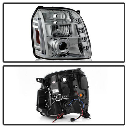 Spyder GMC Yukon/ Denali 07-14 Halo Pro Headlights Chrome (PRO-YD-GY07-HL-C) backside of the back rear panel