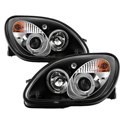 Spyder Mercedes SLK 98-04 1PC Halo Projector Headlights Black halogen