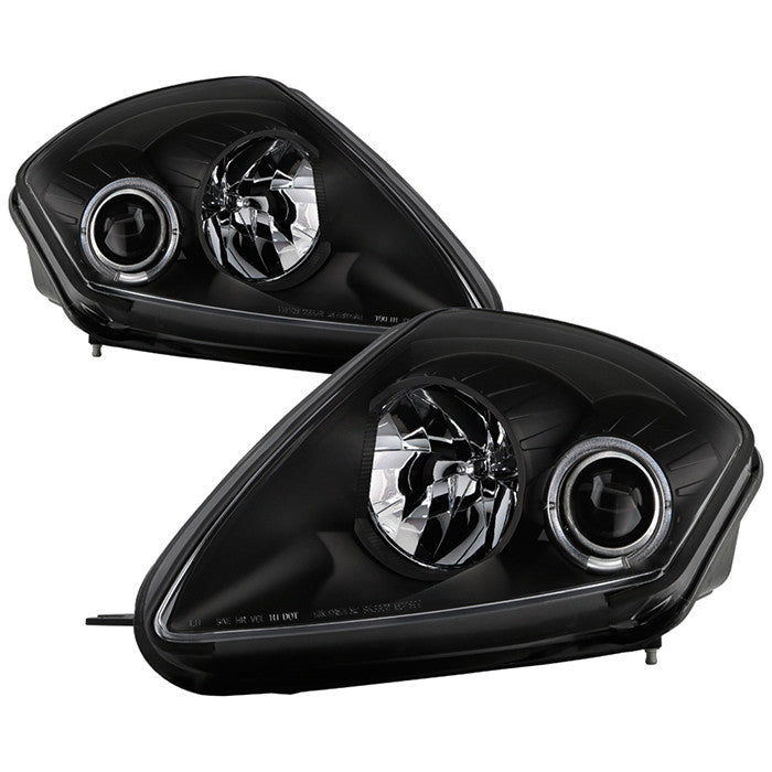 Spyder Mitsubishi Eclipse 00-05 Halo Pro Headlights Black display showing show PRO-YD-ME00-HL-BK