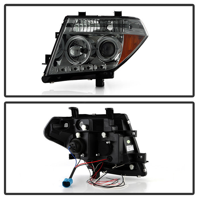 Spyder Nissan Frontier/ Pathfinder 05-07 Pro Headlights Smoke PRO-YD-NF05-HL-SM backside of the back rear panel