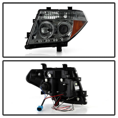 Spyder Nissan Frontier/ Pathfinder 05-07 Pro Headlights Smoke PRO-YD-NF05-HL-SM backside of the back rear panel