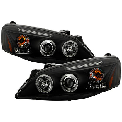 Spyder Pontiac G6 2dr 4DR 05-08 Halo Pro Headlights Black display showing show PRO-YD-PG605-HL-BK