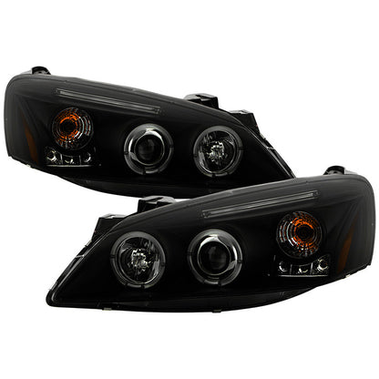 Spyder Pontiac G6 2/4DR 05-08 Halo Pro Headlights Black SM display showing show PRO-YD-PG605-HL-BSM