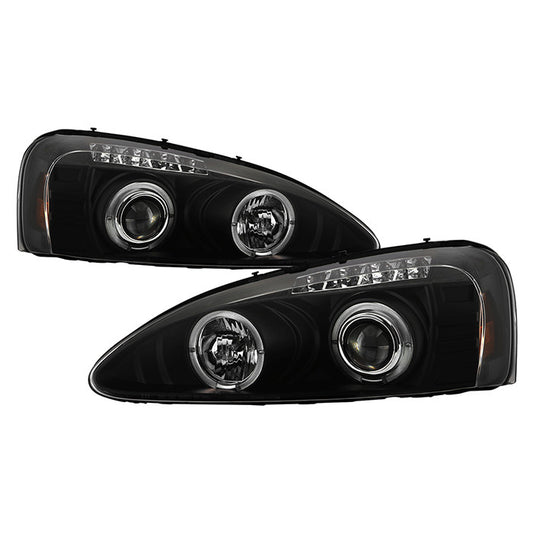 Spyder Pontiac Grand Prix 04-08 Halo Pro Headlights Black SM display showing show PRO-YD-PGP04-HL-BSM