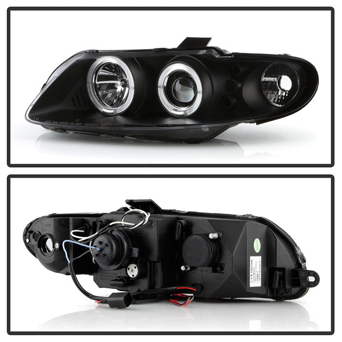 Spyder Pontiac GTO 04-06 Halo Projector Headlights Black (PRO-YD-PGTO04-HL-BK) backside of the back rear panel