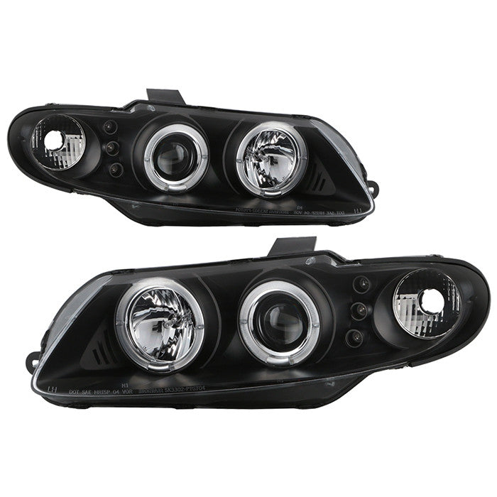 Spyder Pontiac GTO 04-06 Halo Projector Headlights Black display showing show PRO-YD-PGTO04-HL-BK