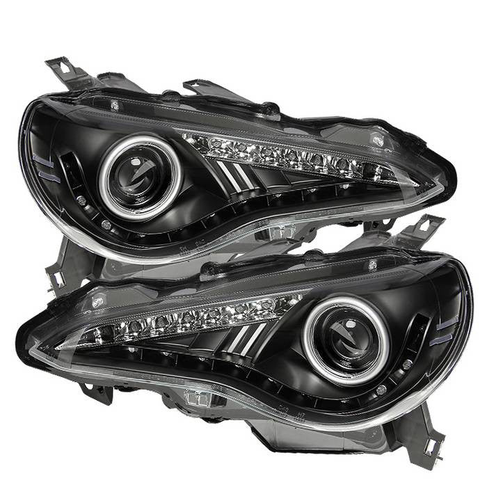 Spyder Subaru BRZ / FRS DRL Pro Headlights Black Xenon only display showing show PRO-YD-SUBRZ12-BK