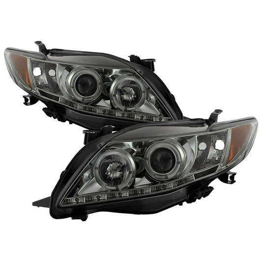 Spyder Toyota Corolla 09-10 Halo Projector Headlights Smoke display showing show PRO-YD-TC09-DRL-SM