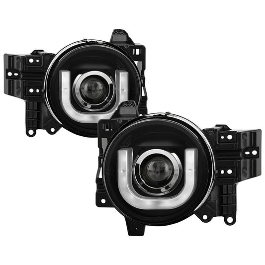 Spyder Toyota FJ Cruiser 07-14 3D DRL Pro Headlights Black display showing show PRO-YD-TFJ07-3DDRL-BK