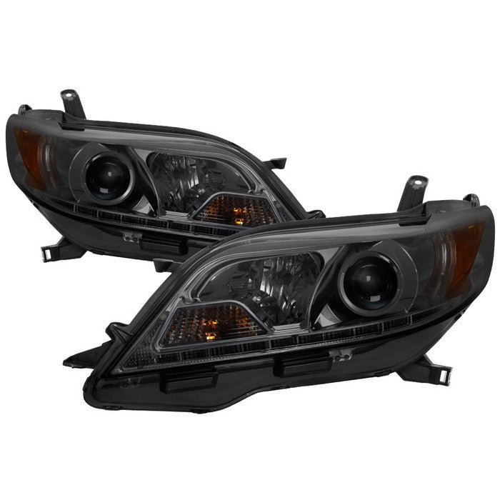 Spyder Toyota Sienna 11-14 SE XE 15-17 XLE Pro Headlights smoke display showing show PRO-YD-TSEN11-DRL-SM