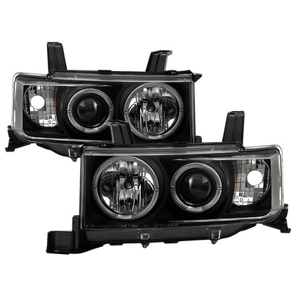 Spyder Scion XB 03-07 Halo Projector Headlights Black display showing show PRO-YD-TSXB03-HL-BK